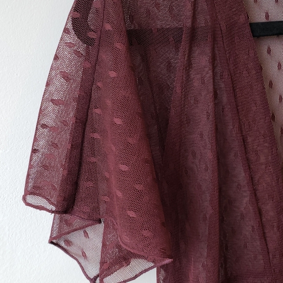 New York and Company Tie Back Sheer baby doll Top NY&CO - Picture 3 of 9